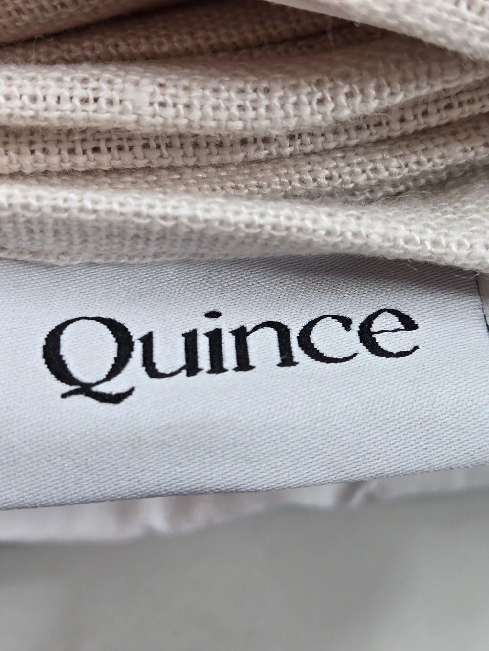 QUINCE Set Of 2 48x96 Heavyweight European Linen Curtains Sand 0175